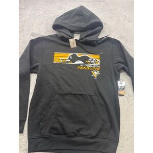 Pittsburgh Penguins NHL Black Hooded Sweatshirt Hoodie Men's Medium M New
